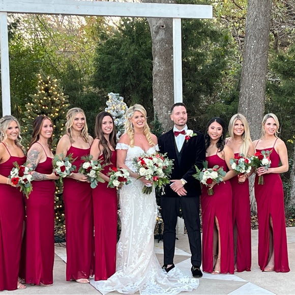 Floor length formal dress with slit EUC - Picture 3 of 12